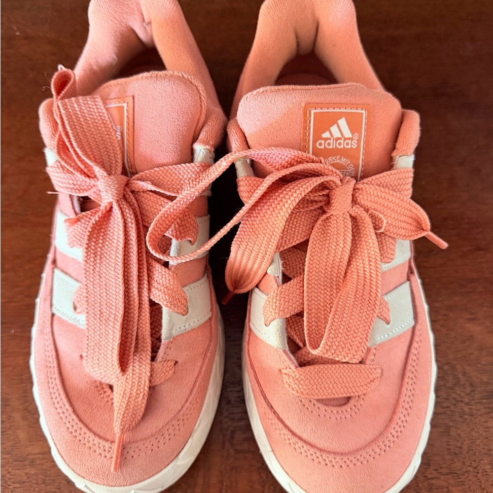 adidas Women's Athletic Shoes - Coral and White